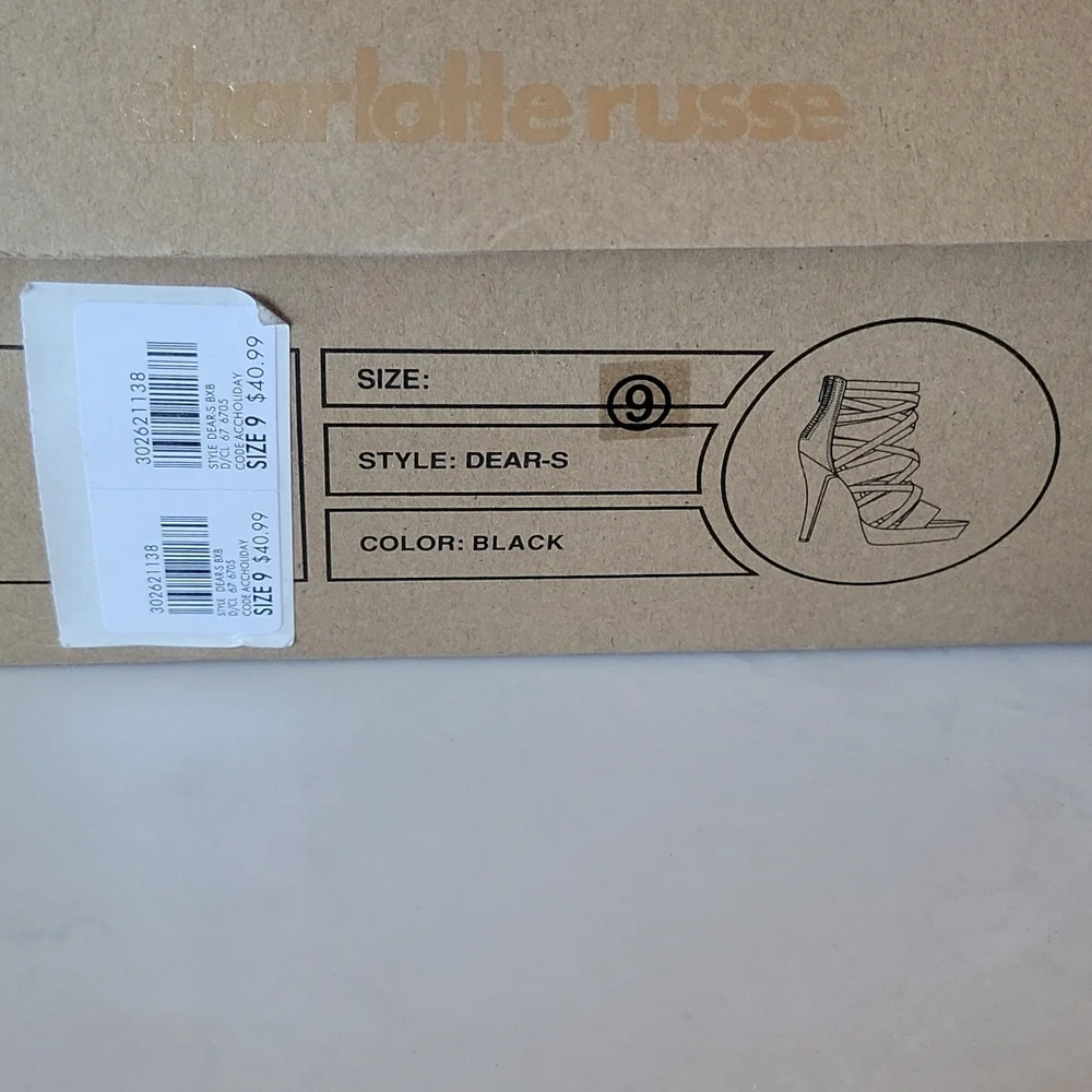 Charlotte Russe Black Suede Caged Heels - Picture 10 of 10